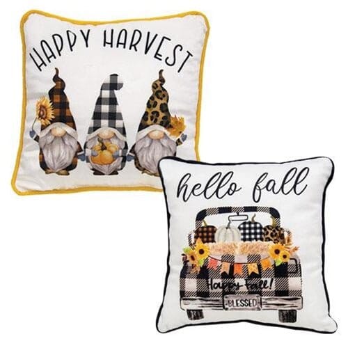 Happy Harvest Fall Pillow, Set Of 2 - Home Treasures Co