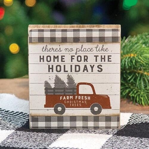 Home For the Holidays Block Sign - Home Treasures Co