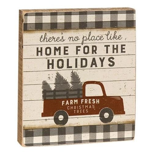 Home For the Holidays Block Sign - Home Treasures Co