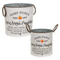 Farm Fresh Pumpkins Buckets, Set Of 2 - Home Treasures Co