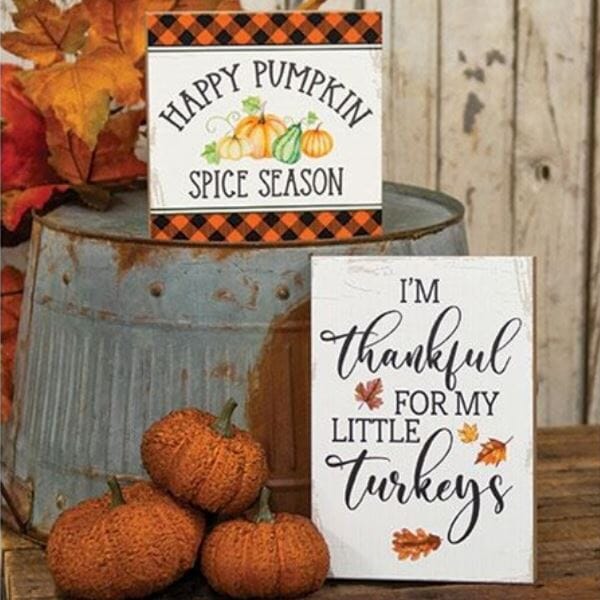 Happy Pumpkin Spice Season Square Block - Home Treasures Co