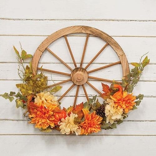 Harvest Floral Wagon Wheel - Home Treasures Co