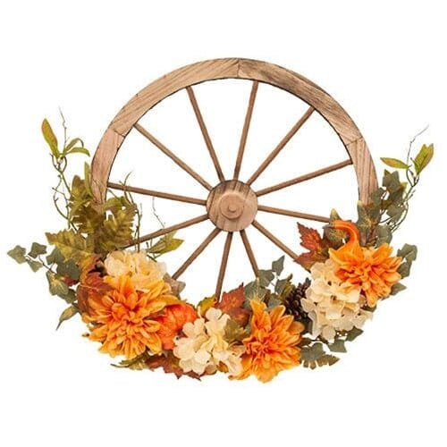 Harvest Floral Wagon Wheel - Home Treasures Co