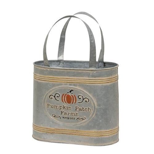 Pumpkin Patch Farms Galvanized Totes, Set Of 2 - Home Treasures Co