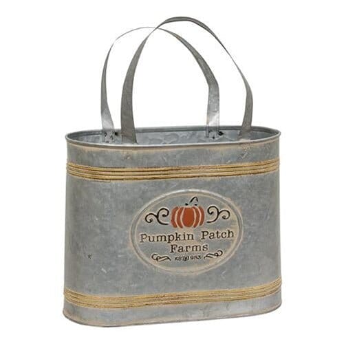 Pumpkin Patch Farms Galvanized Totes, Set Of 2 - Home Treasures Co